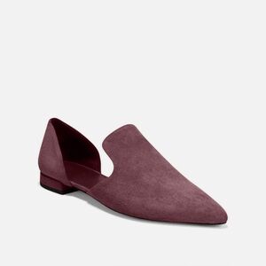 NWT Vince Damris Dark Bordeaux Suede D’orsay Flat, 7.5